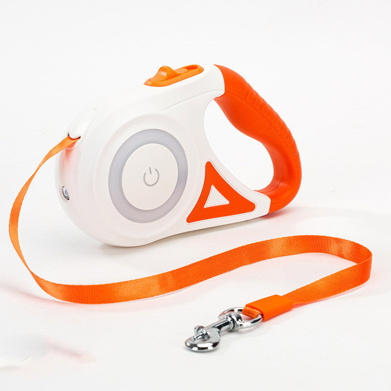 Retractable Dog Leash with Collar & LED Spotlight