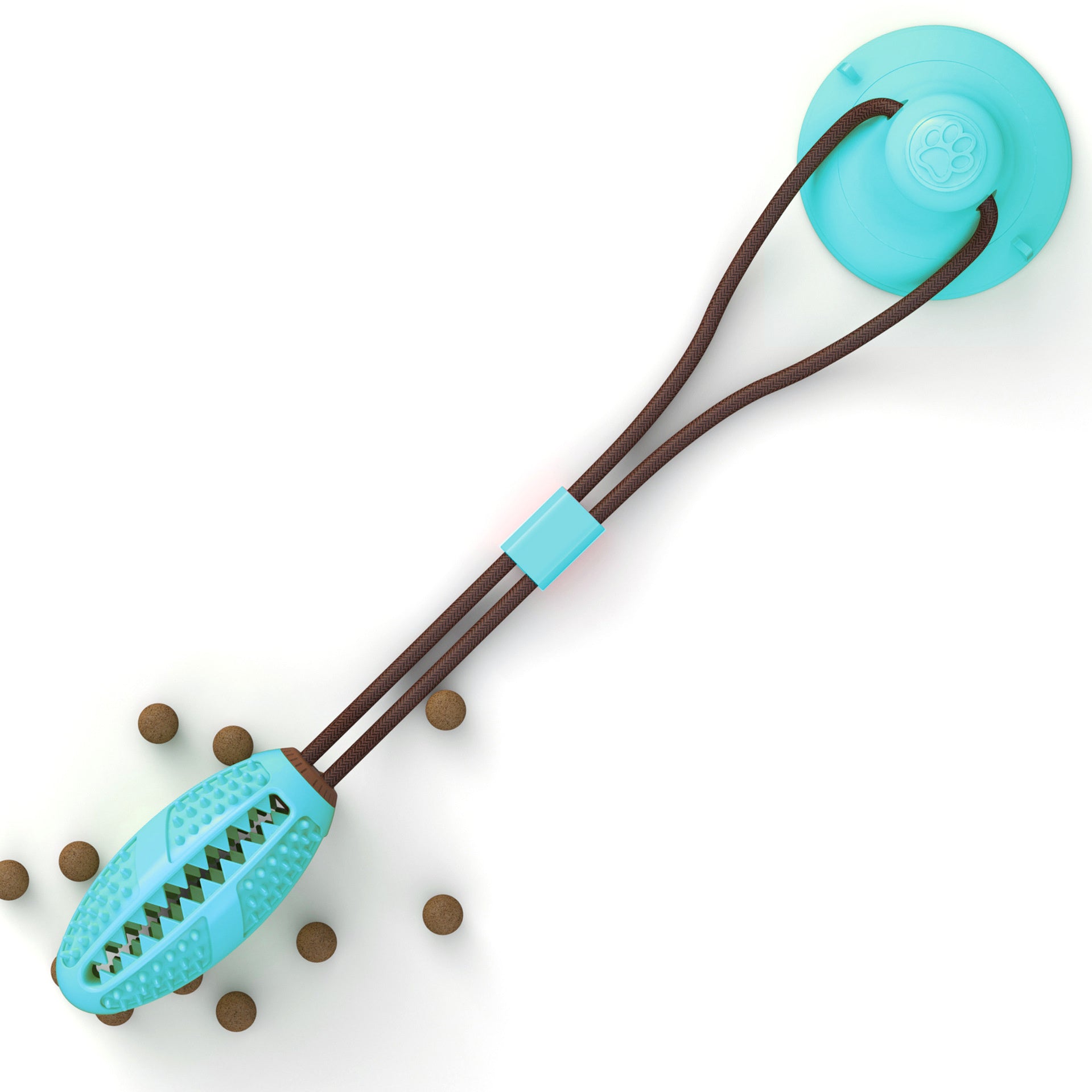Interactive Dog Toy – Suction Cup Tug & Chew Ball