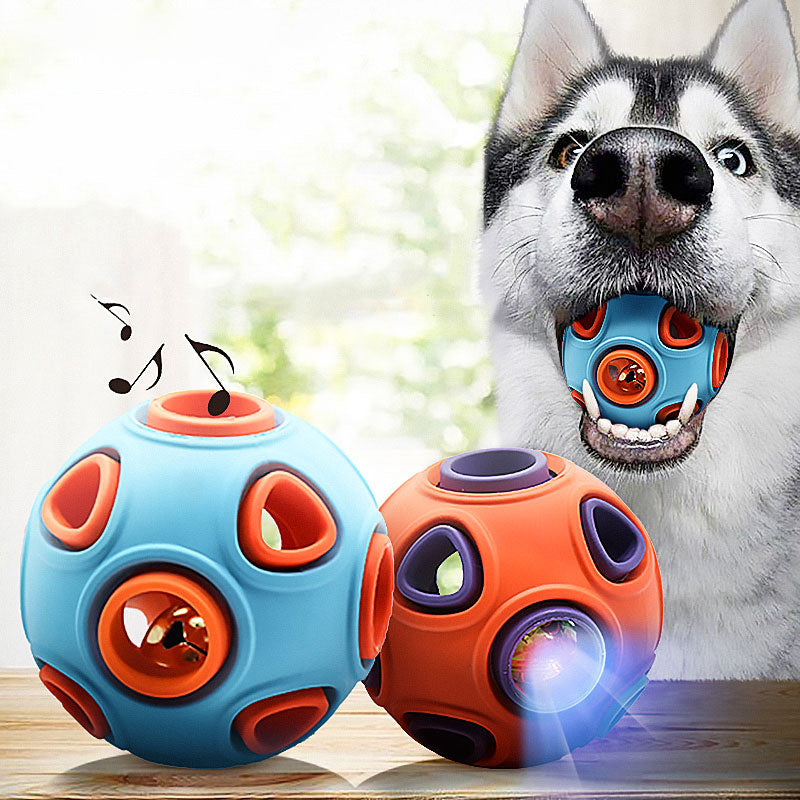 Glowing Dog Toy Ball – Squeaky & Interactive