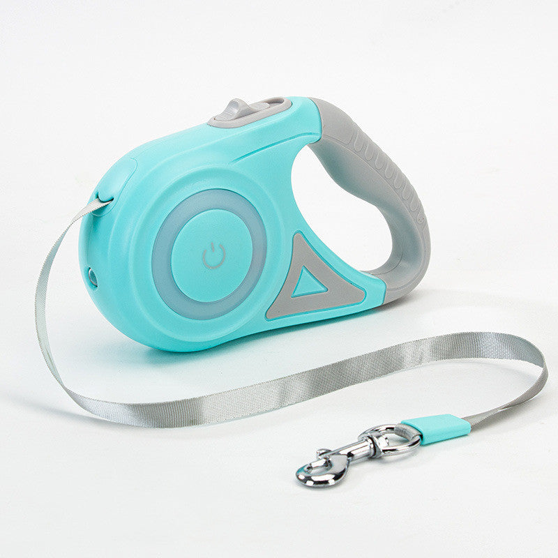 Retractable Dog Leash with Collar & LED Spotlight