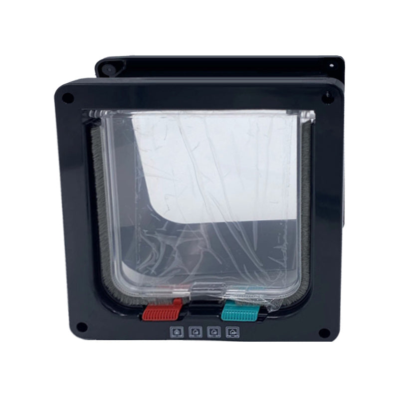 Weatherproof 4-Way Locking Pet Door for Dogs & Cats - Durable ABS with Hassle-Free Entry & Enhanced Home Security