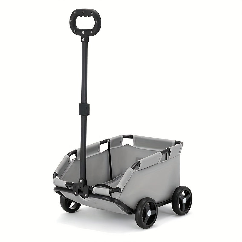 Foldable Pet Stroller with Metal Frame: Lightweight Travel Carrier for Dogs and Cats - Perfect for Outdoor Adventures