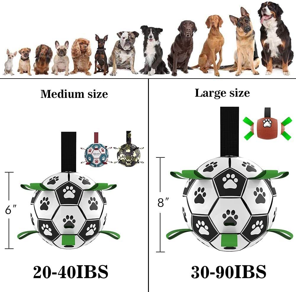 Interactive Dog Football Toy – Durable Soccer Ball for Pets