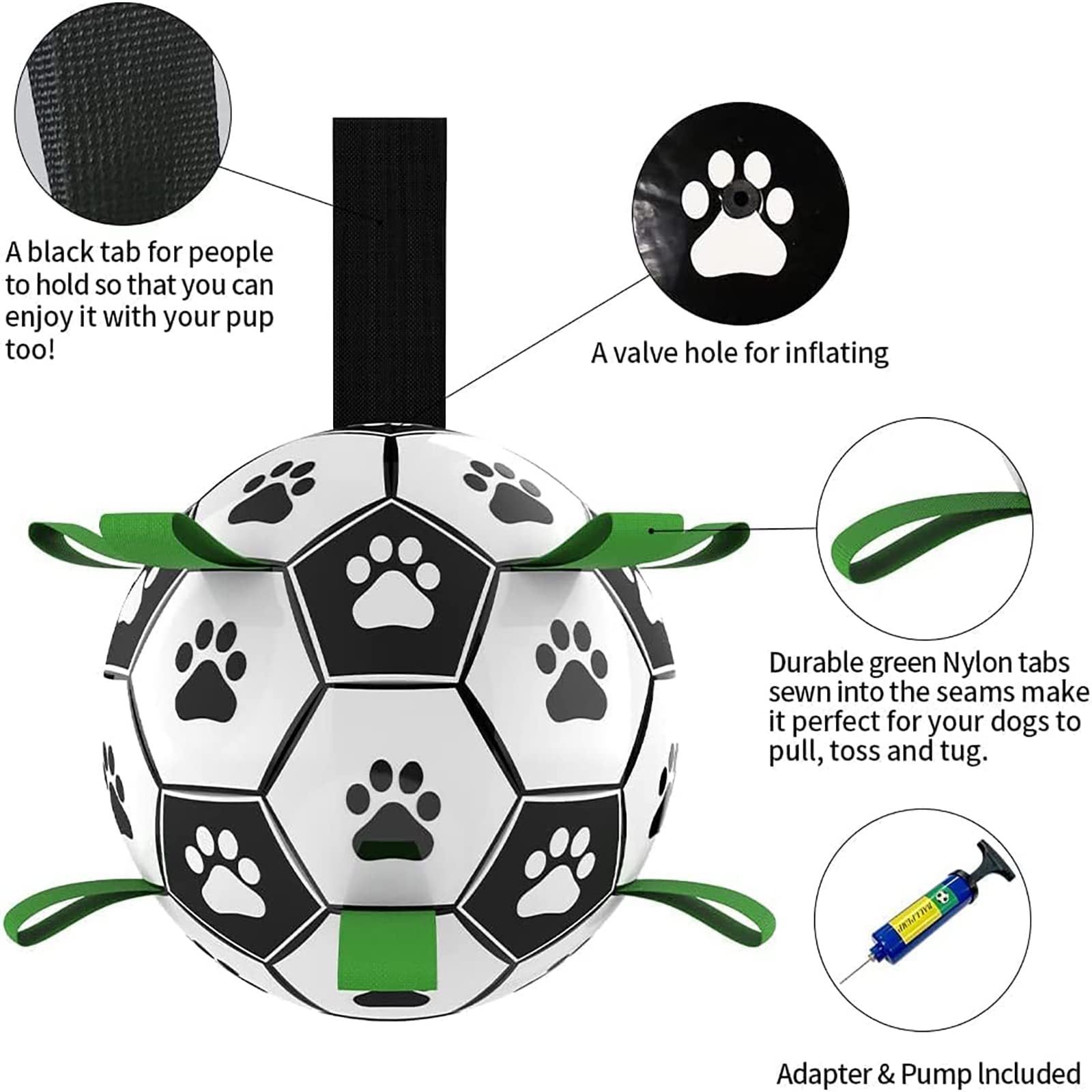 Interactive Dog Football Toy – Durable Soccer Ball for Pets