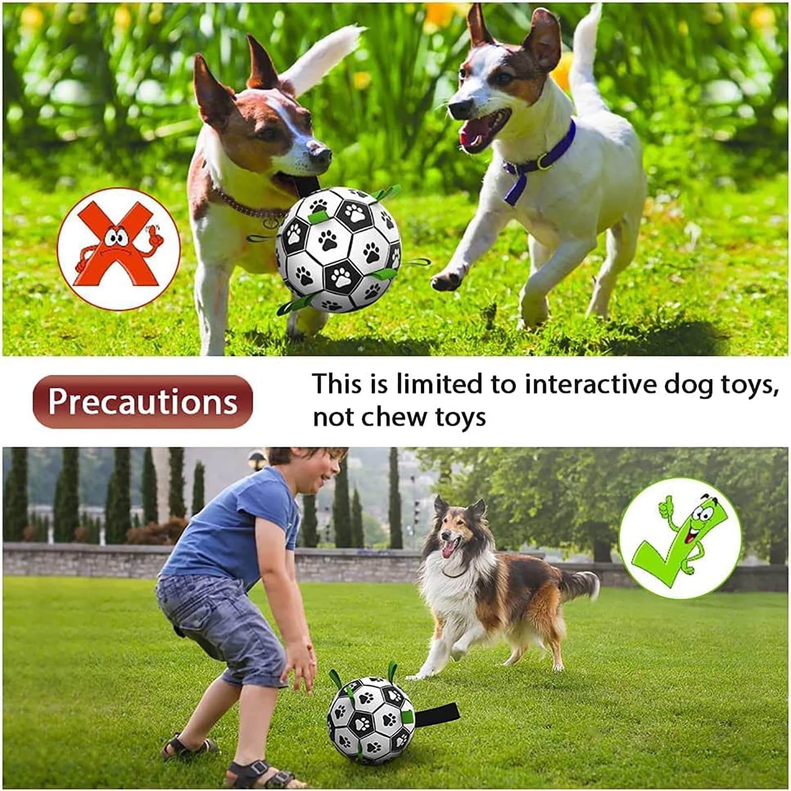 Interactive Dog Football Toy – Durable Soccer Ball for Pets