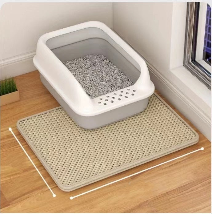 Double Layer Cat Litter Mat – Anti-Tracking Filter Design