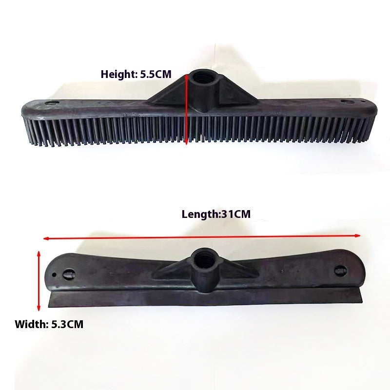 Retractable Rubber Pet Hair Removal Broom – Double Section