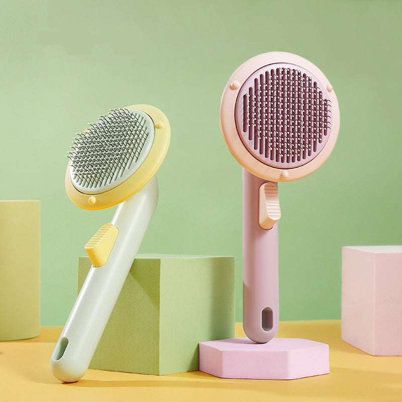 Self-Cleaning Pet Brush – Steel Wire Hair Removal Comb