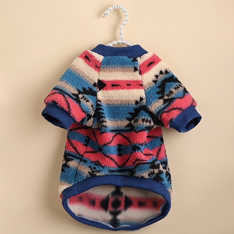Cozy Floral Pet Sweater for Small to Medium Dogs - Soft, Warm, and Stylish Cold Weather Dog Apparel with Vibrant Floral Pattern - Perfect for Winter Walks and Snuggle Time