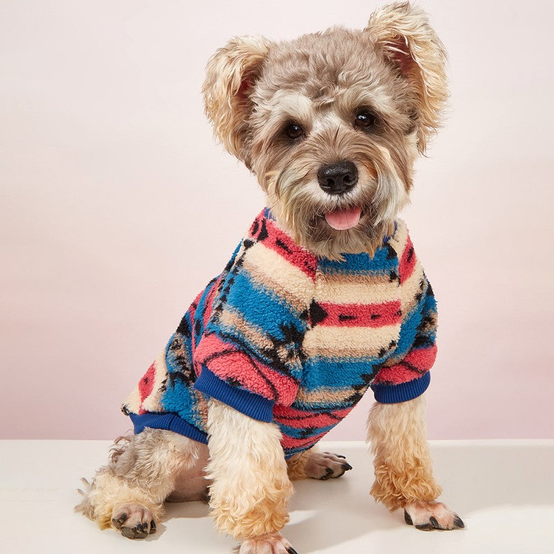 Cozy Floral Pet Sweater for Small to Medium Dogs - Soft, Warm, and Stylish Cold Weather Dog Apparel with Vibrant Floral Pattern - Perfect for Winter Walks and Snuggle Time