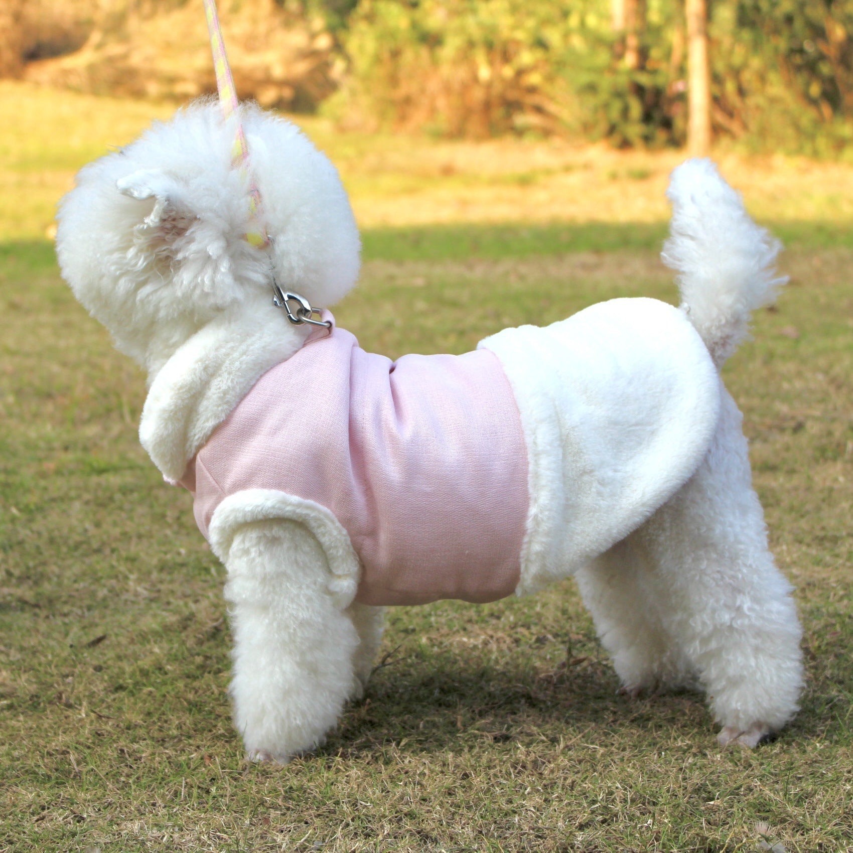 Plush Dog Vest – Warm Winter Pet Clothes with Fur Collar