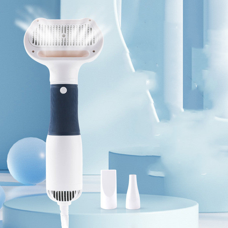 2-in-1 Pet Electric Comb – Detangles, Removes & Blows Hair