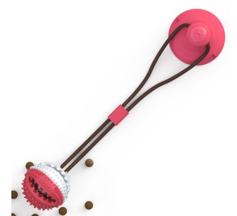 Interactive Dog Toy – Suction Cup Tug & Chew Ball
