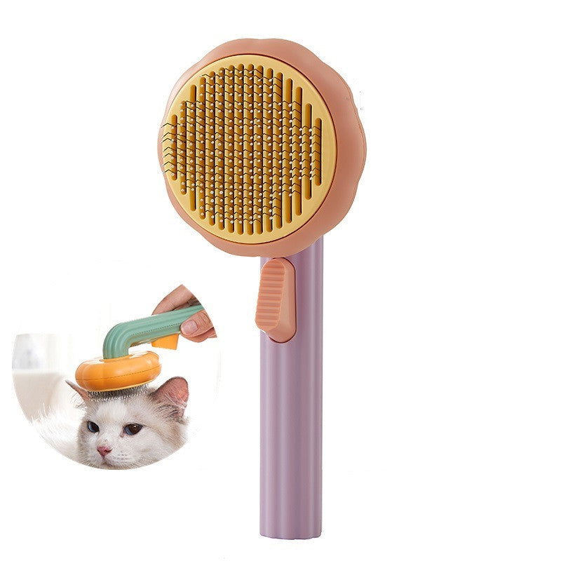 Self-Cleaning Pet Brush – Steel Wire Hair Removal Comb