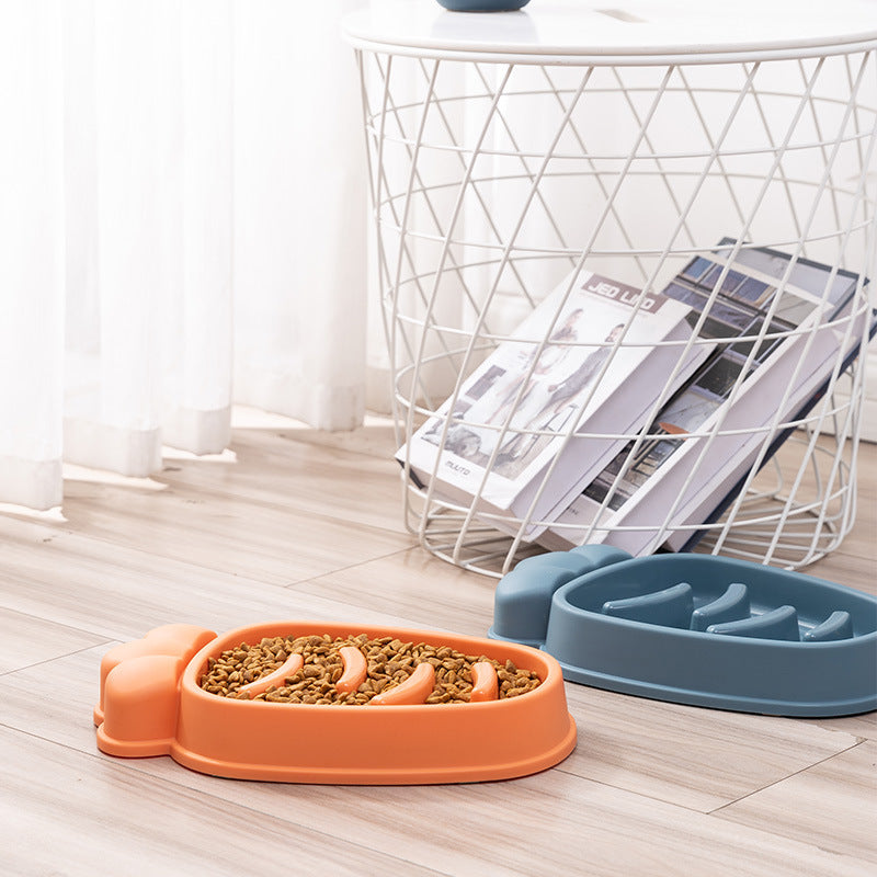 Carrot Design Slow Feeder Bowl – Anti-Choke for Dogs & Cats