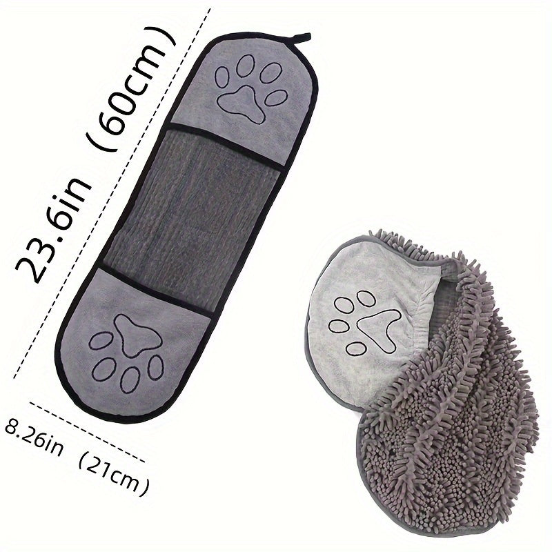 Super Absorbent Pet Bath Towel - Quick-Dry For Dogs & Cats - Perfect For Grooming & Bathing!