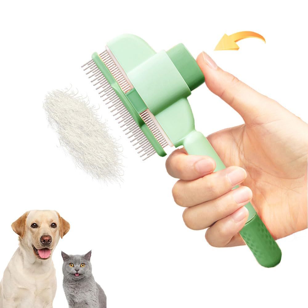 Professional Pet Comb with Release Button’s– Flea Comb for Dogs & Cats
