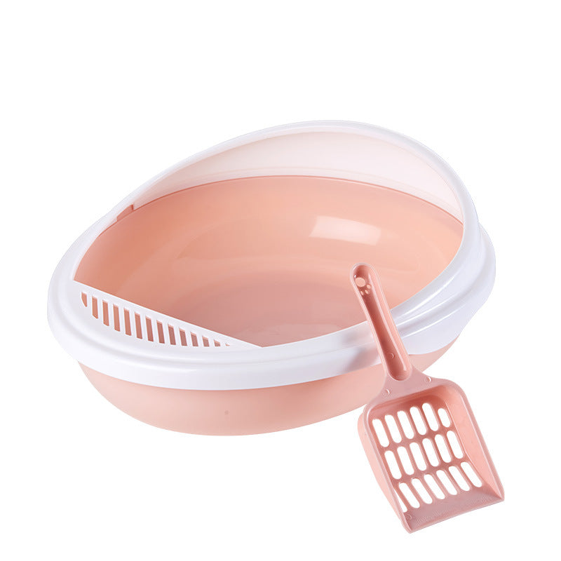 Semi-EncPet losed Cat Litter Box Detachable Cat Toilet with Cat Litter Shovel