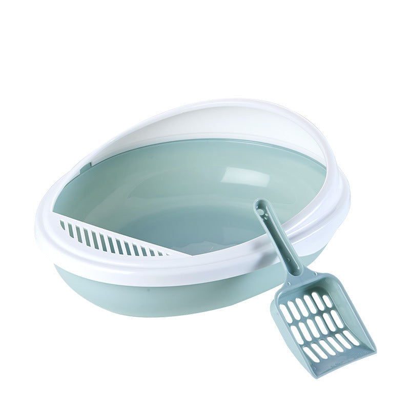 Semi-EncPet losed Cat Litter Box Detachable Cat Toilet with Cat Litter Shovel
