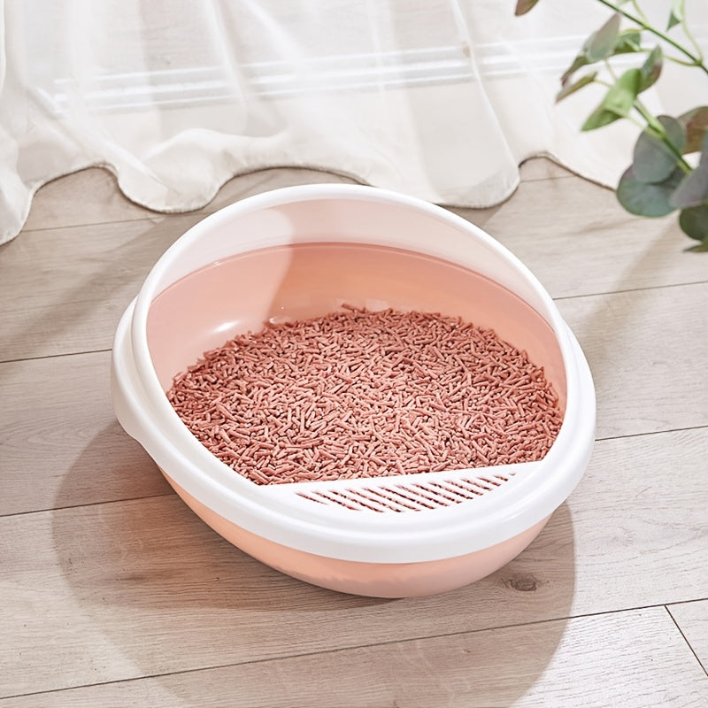 Semi-EncPet losed Cat Litter Box Detachable Cat Toilet with Cat Litter Shovel