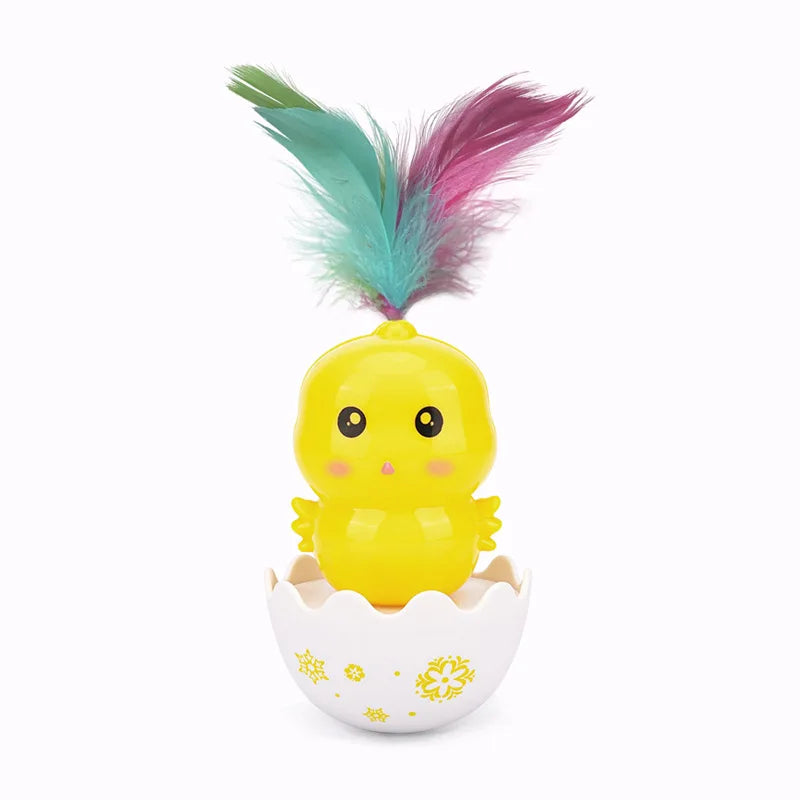 Interactive Feather Rolling Cat Toy-9