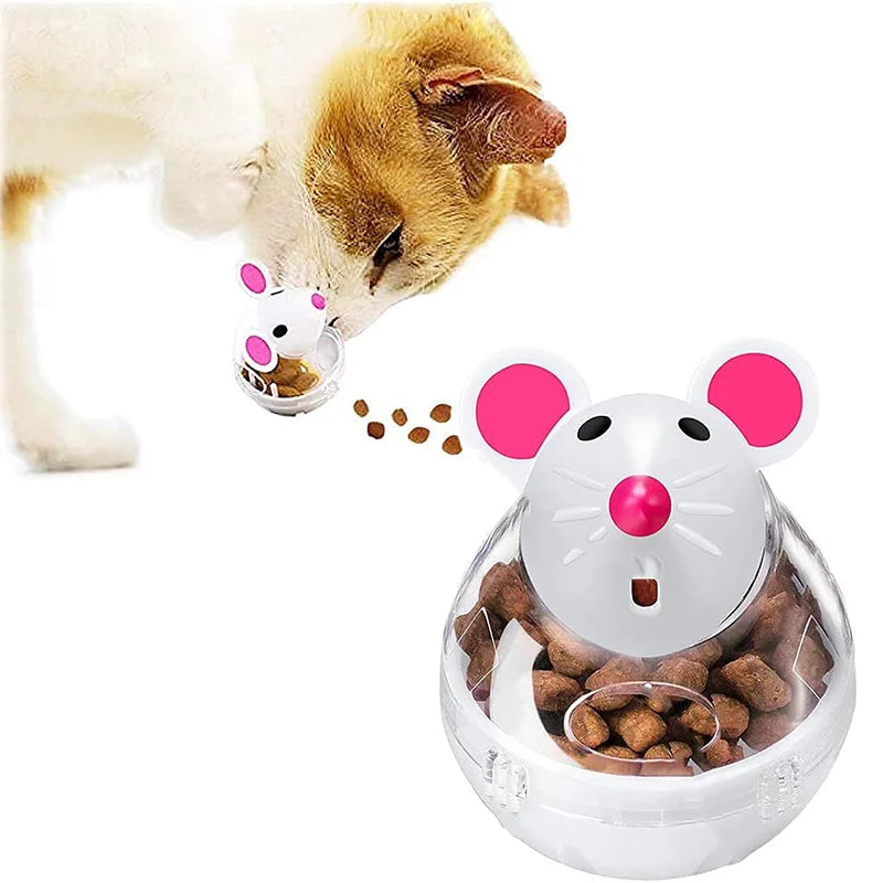 Cat  Mice Food Tumbler Cat Food Toy Ball Interactive Cat Food Feeder Leak Food Interesting Plastic Cat Food Dispenser Treat Toy