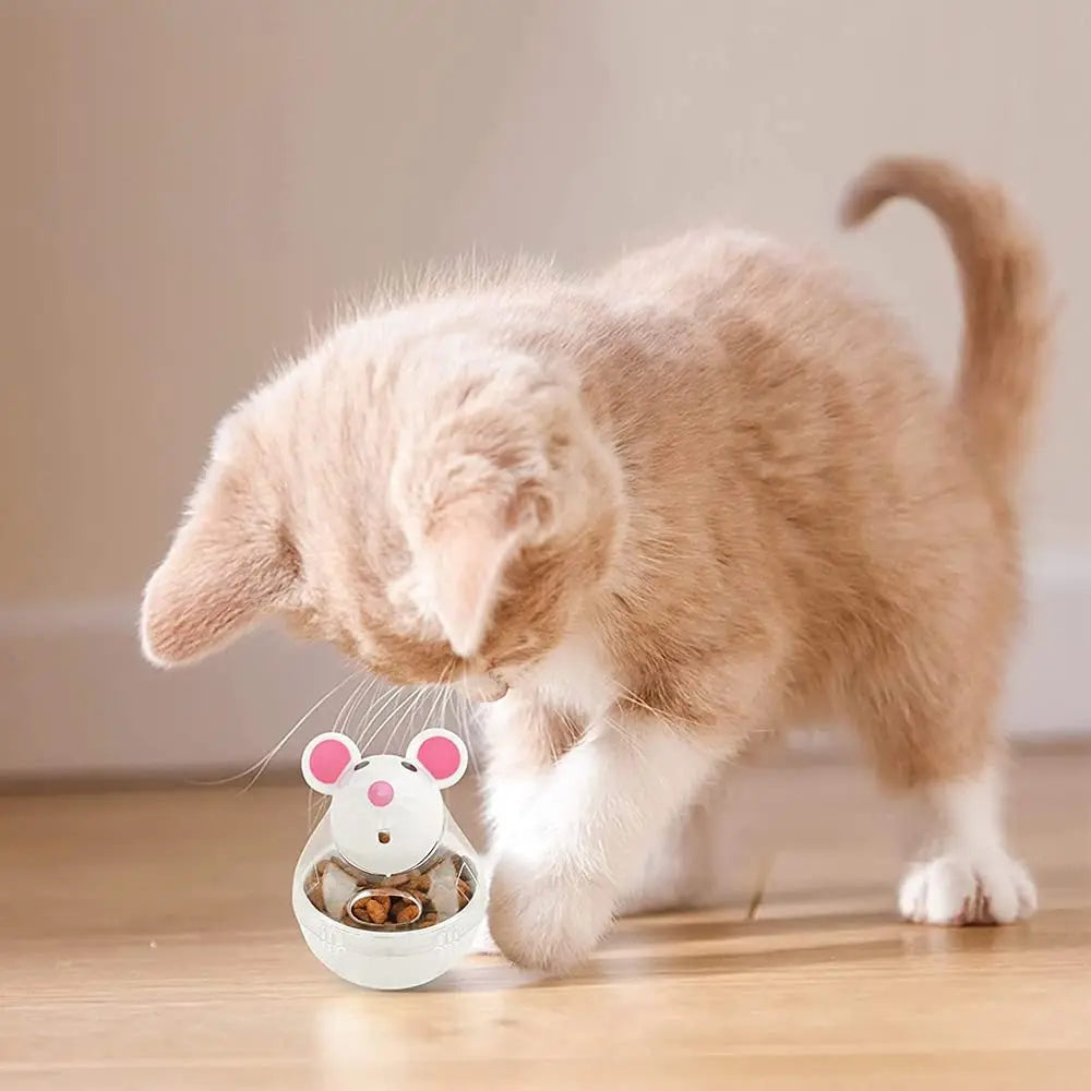 Cat  Mice Food Tumbler Cat Food Toy Ball Interactive Cat Food Feeder Leak Food Interesting Plastic Cat Food Dispenser Treat Toy