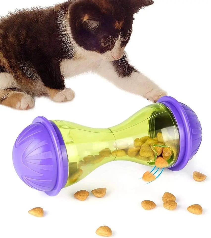 Cat  Mice Food Tumbler Cat Food Toy Ball Interactive Cat Food Feeder Leak Food Interesting Plastic Cat Food Dispenser Treat Toy