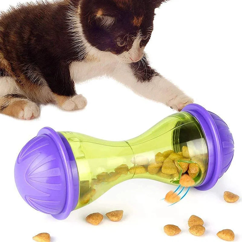 Cat  Mice Food Tumbler Cat Food Toy Ball Interactive Cat Food Feeder Leak Food Interesting Plastic Cat Food Dispenser Treat Toy