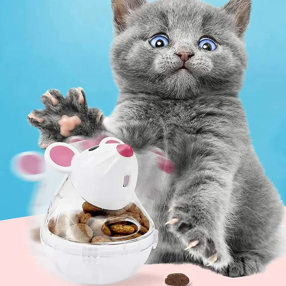 Cat  Mice Food Tumbler Cat Food Toy Ball Interactive Cat Food Feeder Leak Food Interesting Plastic Cat Food Dispenser Treat Toy