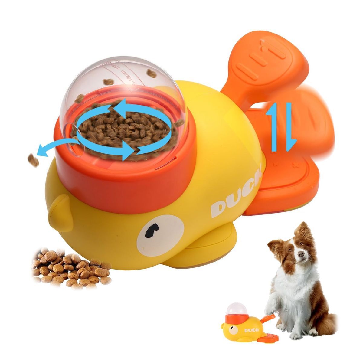 Healthy eating made fun – The Cartoon Duck Treat Dispenser trains your dog’s brain, slows down feeding, and turns snacks into a playful challenge.
