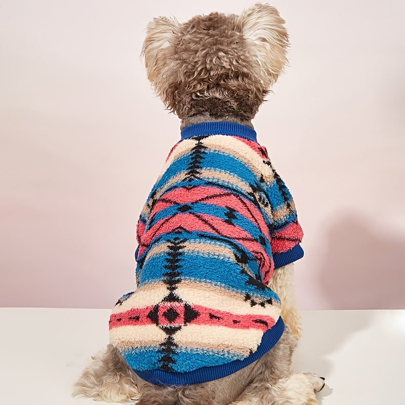 Cozy Floral Pet Sweater for Small to Medium Dogs - Soft, Warm, and Stylish Cold Weather Dog Apparel with Vibrant Floral Pattern - Perfect for Winter Walks and Snuggle Time