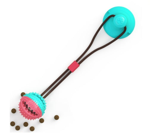 Interactive Dog Toy – Suction Cup Tug & Chew Ball