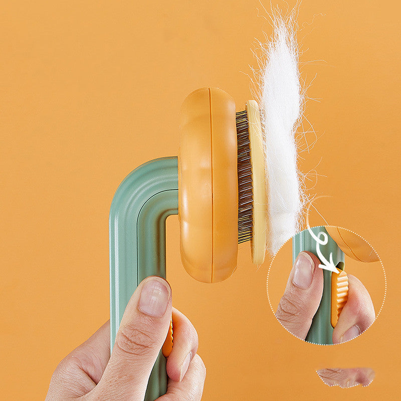 Self-Cleaning Pet Brush – Steel Wire Hair Removal Comb