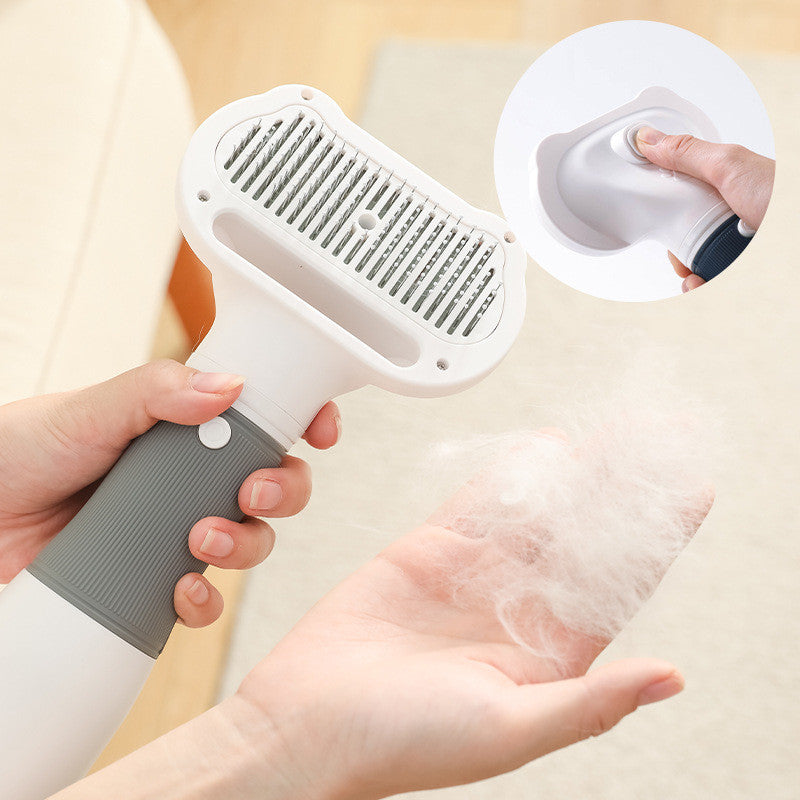 2-in-1 Pet Electric Comb – Detangles, Removes & Blows Hair