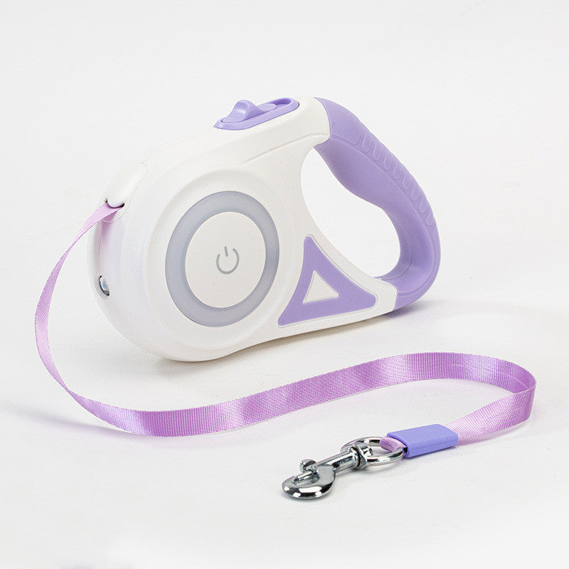 Retractable Dog Leash with Collar & LED Spotlight