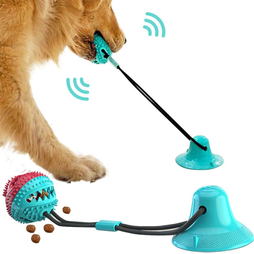 Interactive Dog Toy – Suction Cup Tug & Chew Ball