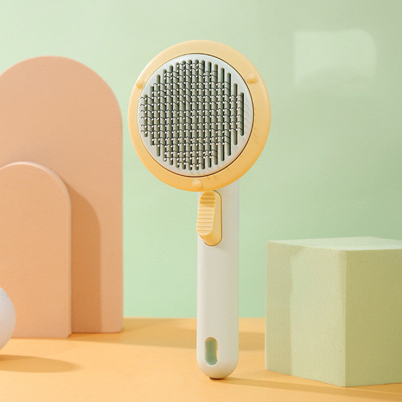 Self-Cleaning Pet Brush – Steel Wire Hair Removal Comb