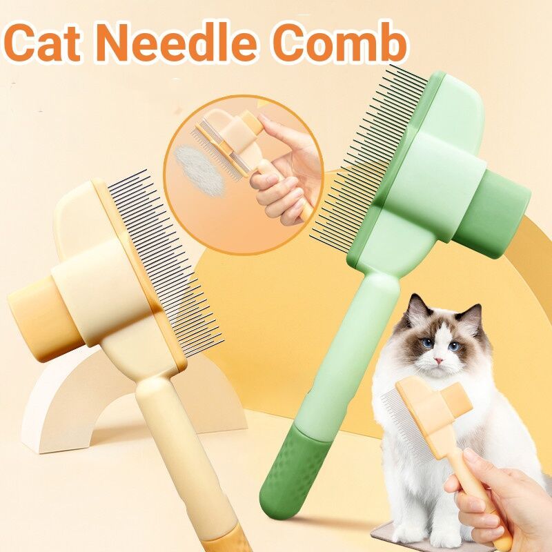 Professional Pet Comb with Release Button’s– Flea Comb for Dogs & Cats
